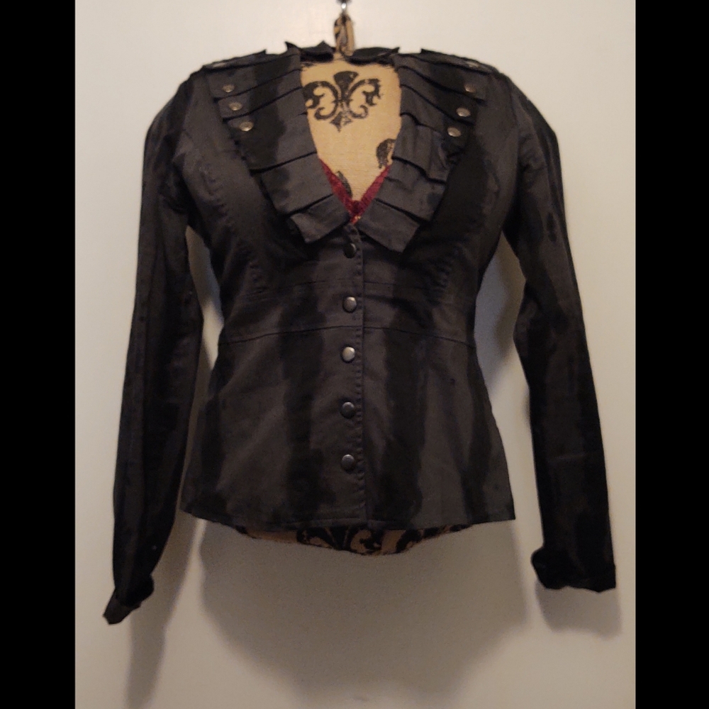Sweet Love Steampunk Tie Dye Military Style Jacket